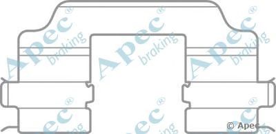 APEC BRAKING kit1092 -  Комплектующие, тормозные колодки